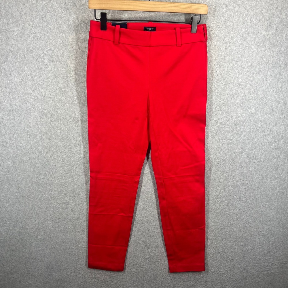 J.Crew Winnie Pant Womens 0 Red Skinny Ankle Stretch H5159 NWT